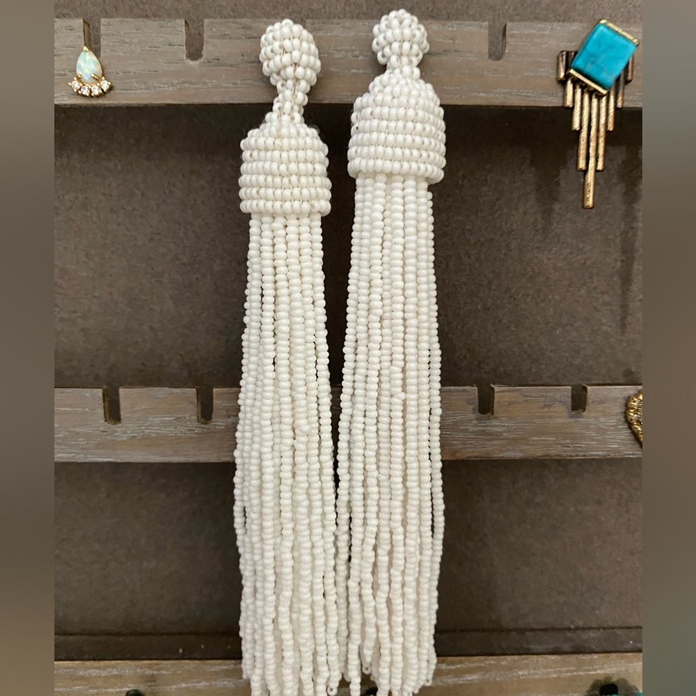Beaded tassel earrings in great condition!